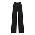 thumbnail image 4 of ABATAB Flare Pants for Women Yoga High Waisted Wide Leg Pants Bootcut Lounge Casual Loose Comfy Dressy Palazzo Trousers, 4 of 5
