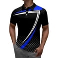 thumbnail image 1 of Cathalem Polo pour Hommes Manches Courtes Performance Mélange Coton, Bleu TTTG, 1 of 1