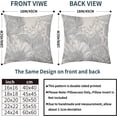 thumbnail image 5 of Vintage Flowers Pillow Covers 20x20 Inch Set of 2 Gray Grey Floral Leaves Decorative Square Throw Pillows for Couch Rustic Square Pillow Cases Home Decor for Living Room Sofa Porch Outdoor, 5 of 6