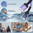 thumbnail image 2 of Charging Block, 2 Pack USB C Charger Block with 6FT Type C Charging Cable, Type C Charging Box USB C Block Charger Wall Charger Power Adapter Charger Station with Type C Phone Charger Cords, Purple, 2 of 7