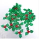 thumbnail image 2 of Simulación de hojas verdes navideñas, bolas navideñas, manualidades, regalo, tocado, corona, hojas triangulares, accesorios de tela para bricolaje, 2 of 6