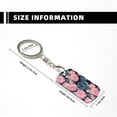 thumbnail image 4 of Naloa Rose Flowers Print Keyfob with Split Key Ring and Print Labels, Key Labels Key Chain Tags, Luggage Tags, Car Key Chain Ring Keyfob Gift, 4 of 7