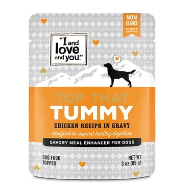 Top That Tummy Wet Dog Food Pouch, Chicken Recipe In Gravy, 3 Oz (Pack Of 12)