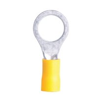 GB 21-109 Ring Terminal, 600 V, 12 to 10 AWG, Vinyl Insulation, Yellow
