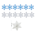 thumbnail image 3 of Christmas Snowflake Wall Decoration Lights 6 Blue 6 White LED Snowflake Wall Lights for Living Room and Entryway Decor, 3 of 9
