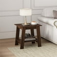 thumbnail image 3 of End Table, Narrow Side Table with 2 Tier Storage Shelf, Small Space Side Table for Farmhouse Bedroom, Studio Apartment, Entryway, 3 of 6
