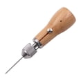 thumbnail image 1 of Punzón de costura de cuero ergonómico, práctico y práctico, accesorio de costura con mango de madera. Estilo B, 1 of 8