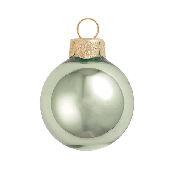2ct Shiny Shale Green Glass Ball Christmas Ornaments 6" (150mm)