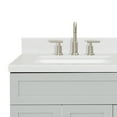 thumbnail image 3 of Ariel Hamlet 36 In. Left Offset Rectangle Sink Bathroom Vanity With Carrara White Quartz Countertop 1.5 Edge In Grey, 3 of 11
