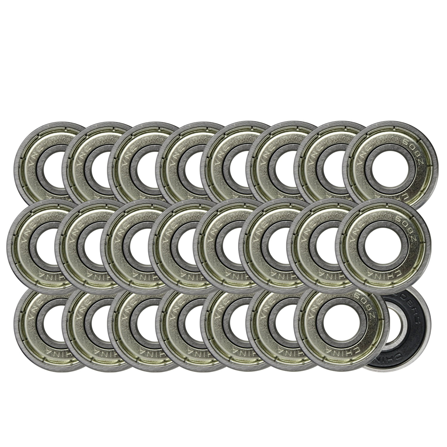 608ZZ Precision Skateboard Bearings 8x22x7mm Double Shielded Silver