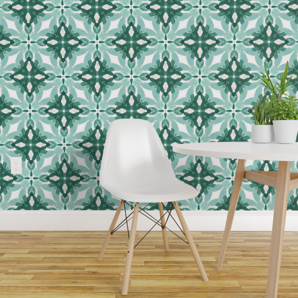 Peel and Stick Removable Wallpaper Tile Modern Geometric Green And peel-and-stick-removable-wallpaper-tile-modern-geometric-green-and