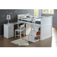thumbnail image 4 of Wyatt Loft Bed Chest Desk and Ladder In White - Saltoro Sherpi, 4 of 7