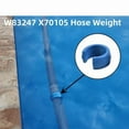 thumbnail image 3 of Fast Twist Lock Pool Cleaner Hose Weight for MX6 MX8 X7 T5 W83247 X70105 K12454, 3 of 15