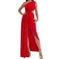 thumbnail image 1 of Pompotops Robe Longue d'Été Sans Manches à une Épaule pour Femmes, 1 of 5