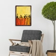 thumbnail image 2 of Abstract Music Band Figures In Warm Acrylic Tones Musical Art Print Framed Poster Wall Decor 12x16 inch, 2 of 5