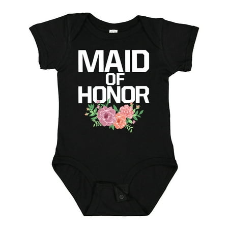

Inktastic Maid of Honor with Flower Illustration Gift Baby Girl Bodysuit