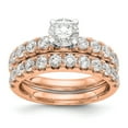 thumbnail image 7 of 14K Rose Gold Ring Band Engagement Semi Mount Diamond, Lab Grown Round White, Size 8, 7 of 7