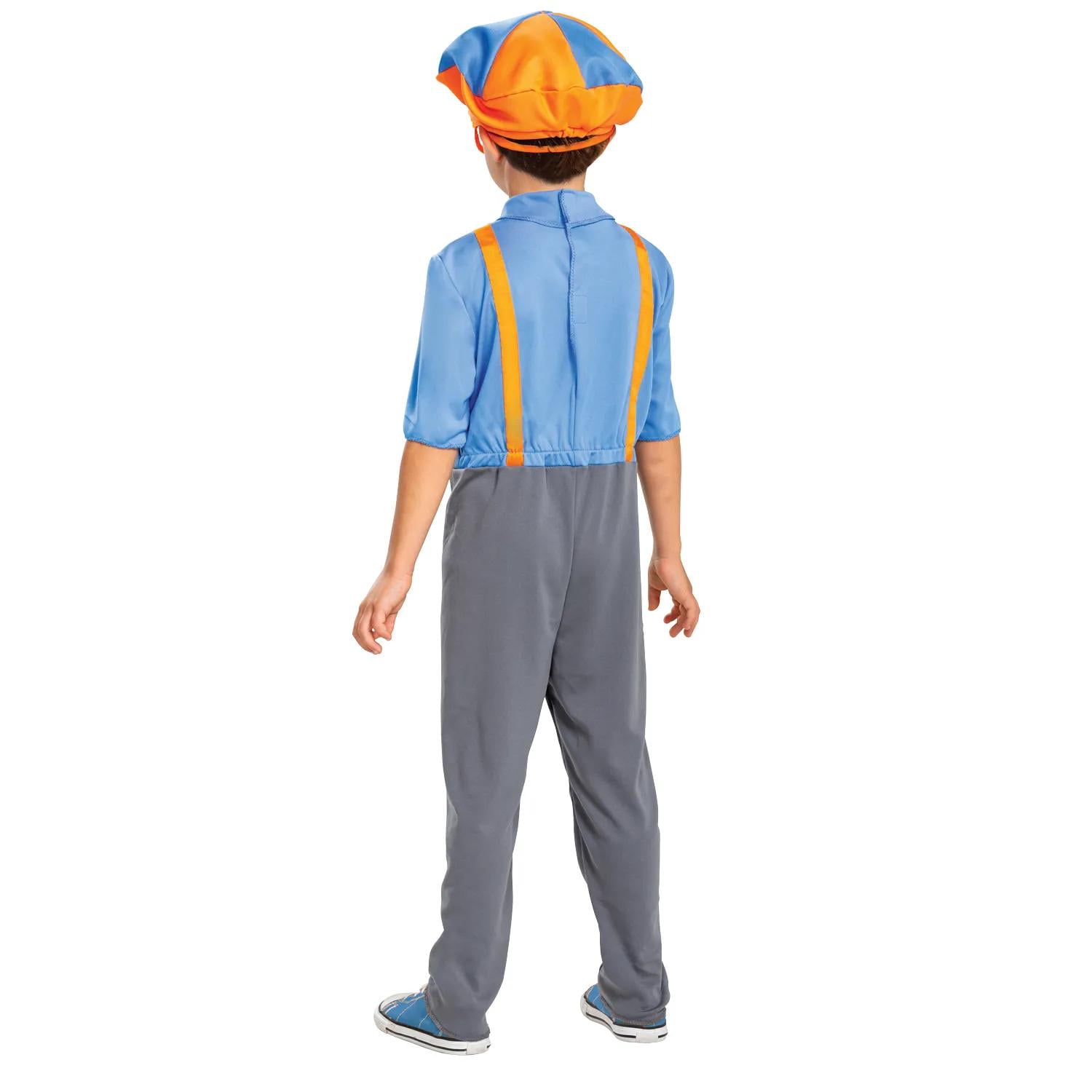 Disguise Toddler Boys' Official Blippi Jumpsuit with Hat and Bowtie Costume - Size 3T-4T