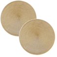 thumbnail image 1 of Oleegame 2PC Placemat Woven Spiral Table Placemats 15 Inches Round Set Of 4 Non Slip Dining & Kitchen Table Mats Gold, 1 of 6