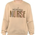 thumbnail image 2 of Oncology Nurse Leopard Print Sweatshirt Unisex Large Sand, 2 of 5