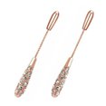 thumbnail image 2 of Pendientes colgantes de señora, pendientes colgantes de oro rosa a la moda para citas diarias, 2 of 8