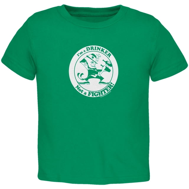 St. Patricks Day - Drinker Not A Fighter Kelly Green Toddler T-Shirt