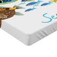 thumbnail image 2 of Ambesonne Fish Fitted Sheet, Cartoon Sea Life Theme, Queen Size, Multicolor, 2 of 3
