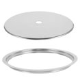 thumbnail image 1 of Induction Cooker Sinking Ring Set with Adapter Plate for Various Stoves Silver Stainless Steel, 1 of 5