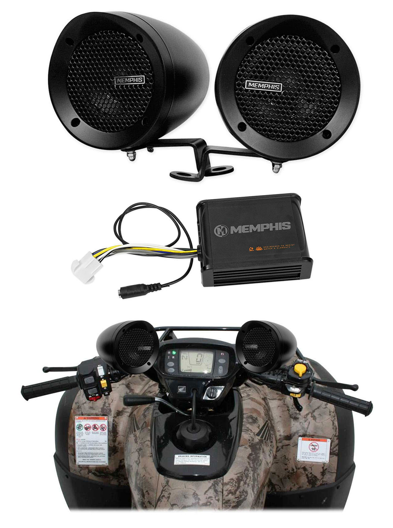 memphis audio motorcycle speakers