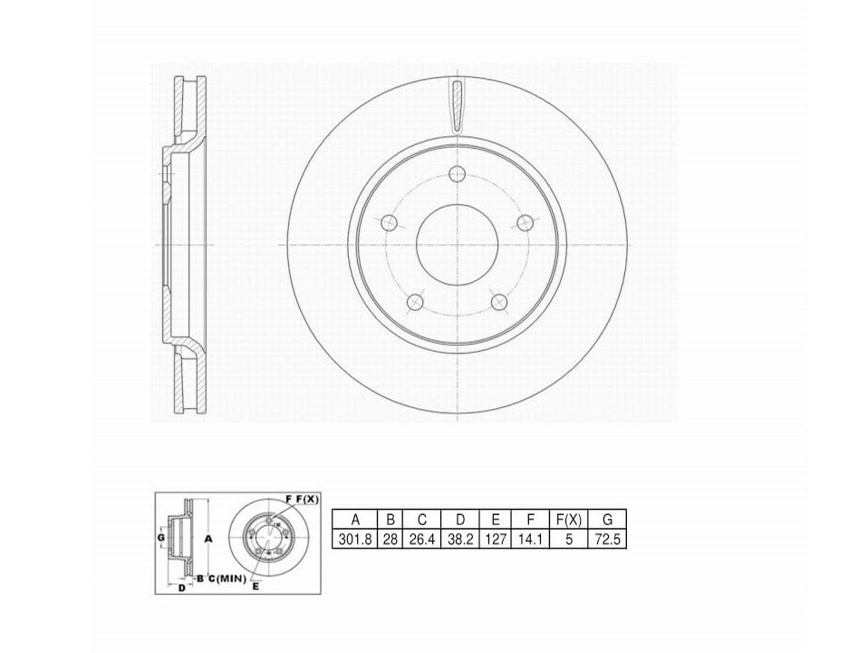 Ultra High Carbon 700 Brake Kits, Front UHCK7246, Dodge Journey 2012