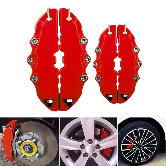 SEHIOZNI 50 % de Rabais sur Clip de Fixation à Moins de 10$, Étrier de Frein avant et Arrière, 2 Paires, Rouge, Protection Thermique pour Modification et Décoration de Moyeu de Voiture
