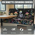 thumbnail image 6 of FOR U DESIGNS Skull Mushroom Moon Star Print 3 Pcs RV Dinette Cushion Covers with Pillowcase Non-Slip Sofa Protector Comfortable 2 Seat Sofa Chair Cover Slipover for Travel Trailer Couch, 6 of 8
