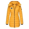 thumbnail image 1 of Parkas de manga larga para mujer, otoño e invierno, chaqueta holgada, mediana y larga, con estampado pequeño, chaqueta de plumón cálida, chaqueta de manga larga, abrigo para mujer, 1 of 2