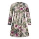 thumbnail image 4 of Vestido camisero suelto de lino y algodón de manga larga con estampado de hojas vintage para mujer Fridja  yut108, 4 of 8