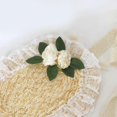 thumbnail image 4 of Handmade SunHat Lace Decorated Bonnet Tea Party for Girls Women Court Miss Flat Hat SunHat Bonnet Wedding Hat, 4 of 5