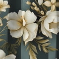 thumbnail image 4 of Designart "Dreamy Floral Dreamscape In Classic Elegance Stripes" Striped Blackout Curtain Panels, 4 of 4