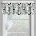 thumbnail image 2 of Ambesonne Hedgehog Window Valance, Ecological Woodland, 54" X 12", Black White, 2 of 5