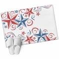 thumbnail image 2 of Independence Day Star Washable Small Entryway Area Rugs 2'x3', 4th of July American Flag Red Blue Star Low Pile Throw Rug Non-Slip Sturdy Edge Binding Carpet for Front Door Floor Room Entry, 2 of 9