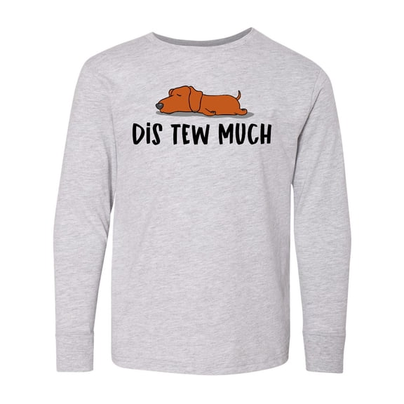 Inktastic Napping Dis Tew Much Daschund Weiner Dog Brown Long Sleeve Youth T-Shirt