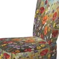 thumbnail image 4 of Designart "Chromatic Meadows with Abstract Wildflowers I" Multi-Color Wildflowers Upholstered Accent Chair - Traditional Arm Chair For Living Room, 4 of 7
