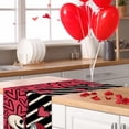 thumbnail image 6 of Valentines Day Jack Table Runner, Sally Love Hearts Stripes Kitchen Dining Table Decoration, Anniversary Wedding Burlap Indoor Outdoor Home Decor Party Supply 13 x 72 Inches, 6 of 6