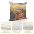 thumbnail image 4 of Chilfamy Sunset Ocean Beach Fashion Style Dirt-Resistant Throw Pillow Covers for Couch Sofa Bed Living Room Bedroom Pillowcase Summer Throw Pillow Cover 1PC 20x20in, 4 of 5