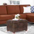 thumbnail image 2 of Joveco Storage Ottoman, 24" Fabric Rectangle Tufted Foot Rest Stool for Living Room Bedroom, Beige, 2 of 16