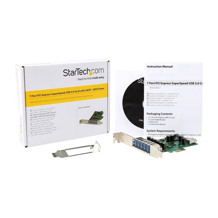 STARTECH.COM 7ポートUSB3.0増設PCIeカード ロープロファイル対応 PEXUSB3S7