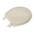 thumbnail image 6 of Bath Bliss Beveled Wood Standard Round Toilet Seat in Beige, 6 of 8