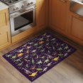 thumbnail image 3 of Purple Dinosaur Bathroom Rug Washable 2x3 Entryway Rug Non Slip Vintage Letters Farm Animals Front Door Mat Low Pile Indoor Doormat Throw Floor Carpet for Kitchen Bedroom Entrance, 3 of 8
