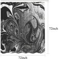 thumbnail image 5 of Marble Abstract Black Decorative Shower Curtain Natural Black Marbling Artwork Long Wide Rust Proof for Bathroom Bathtub Waterproof Washable Elevate Your Space with Modern Luxury (72"x72), 5 of 5
