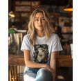 thumbnail image 3 of Camiseta de algodón para mujer, de manga corta, de secado rápido, con diseño de ovejas y hojas de parra, ideal para gimnasio, color blanco (talla 5XL), 3 of 7
