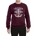 thumbnail image 2 of Wild Bobby, My Savior Is Tougher Than Nails Revelation 1:18, Inspirational Christian, Unisex Crewneck Graphic Sweatshirt, Maroon, X-Large, 2 of 5