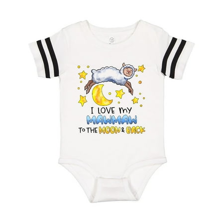 

Inktastic I Love my Mawmaw to the Moon and Back Cute Sheep Gift Baby Boy or Baby Girl Bodysuit